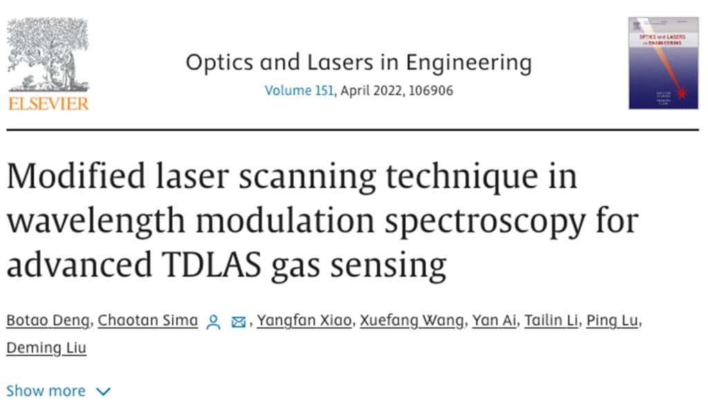 Modified laser scanning technique in wavelength modulation spectroscopy for advanced TDLAS gas sensing