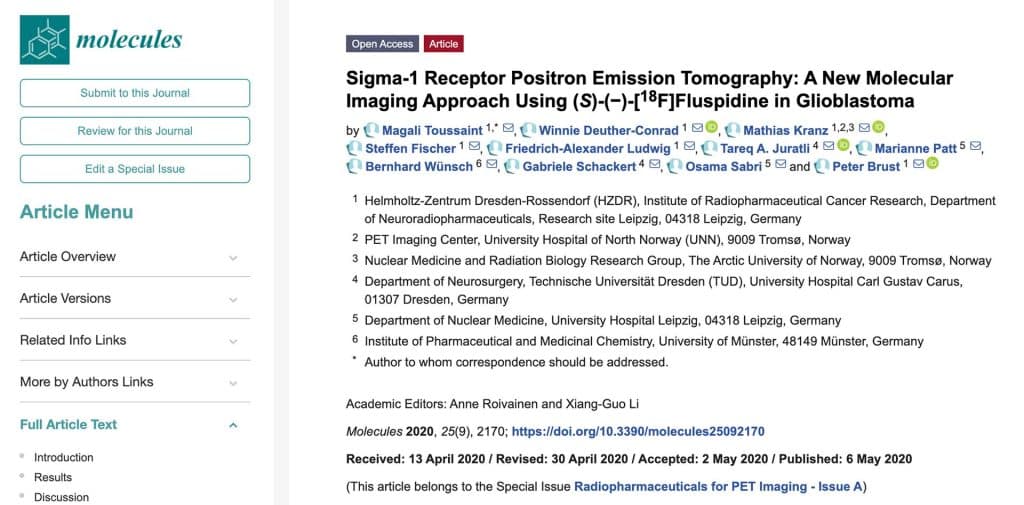 MOLECULES – Scientific Paper – Brain Tumour Studies