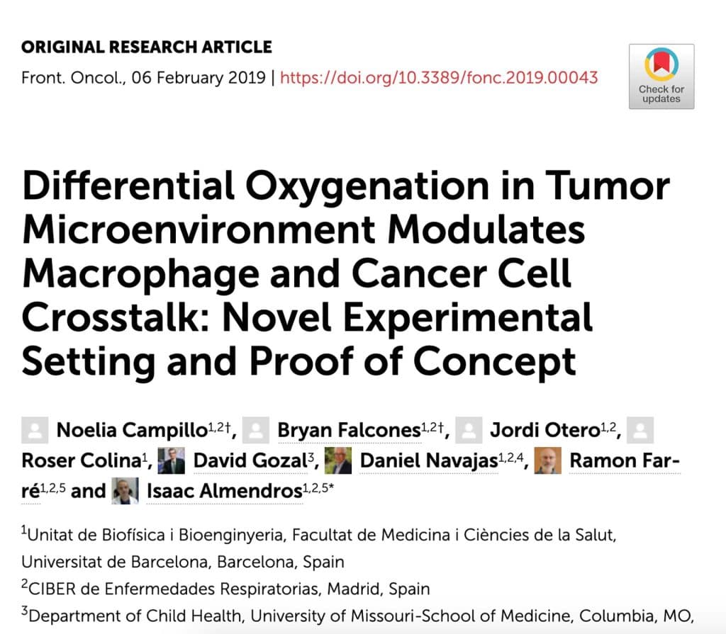 FRONTIERS – Scientific Paper – Differential Oxygenation in Tumor