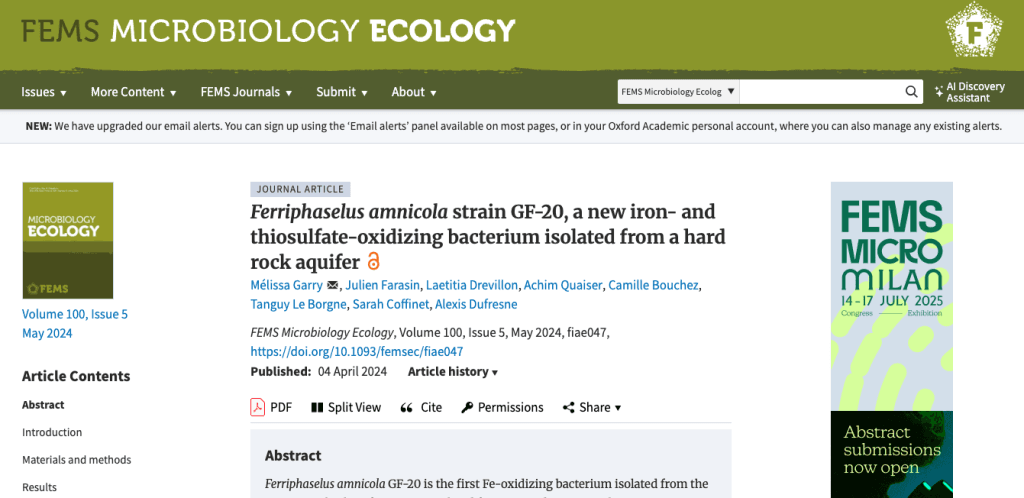 FEMS MICROBIOLOGY ECOLOGY – Bacteria Isolation