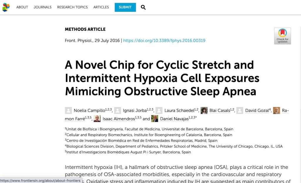 FRONTIERS – Scientific Paper – Intermittent Hypoxia