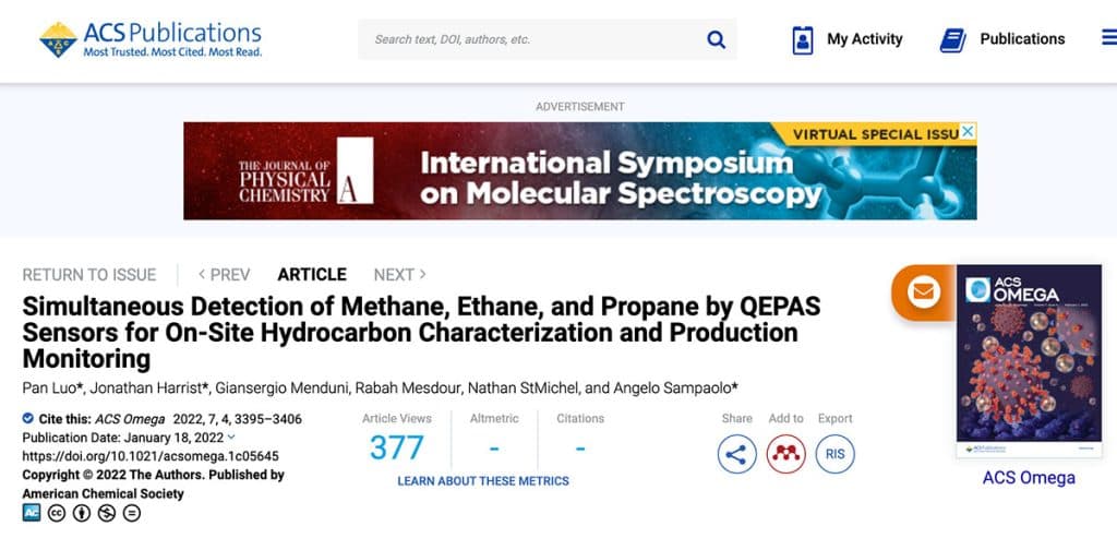 ACS OMEGA - Detection of Simultaneous Gases by Sensors