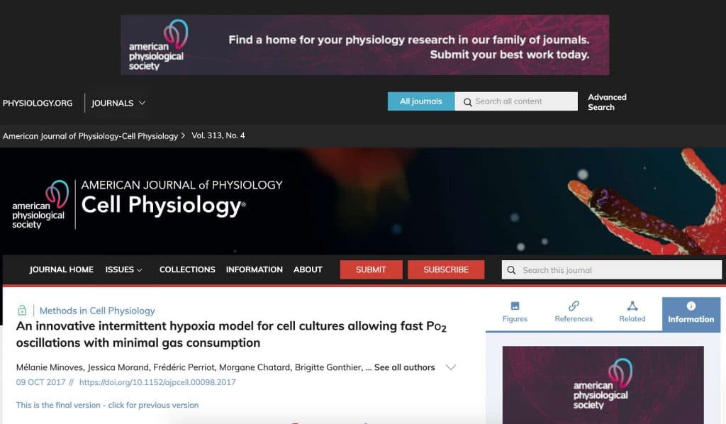 APS - Intermittent Hypoxia Model - Scientific Paper