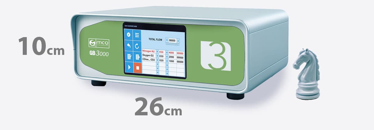 Gas Mixer GB 3000 for CO2 Oxygen Nitrogen - MCQ Instruments