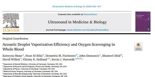 Acoustic Droplet Vaporization Efficiency and Oxygen Scavenging in Whole Blood