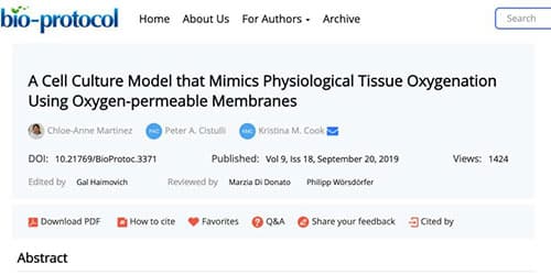 BIO PROTOCOL – Scientific Paper – Cell Culture Model