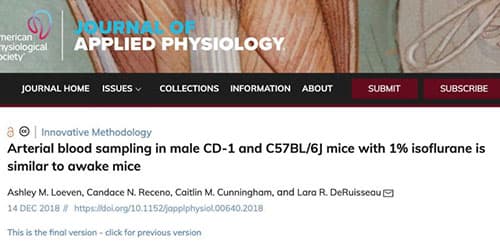 Journal of Applied Physiology – Scientific Paper – Arterial Blood Sampling