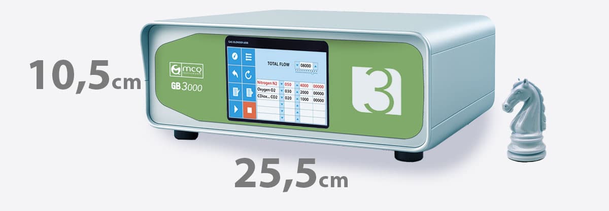 Gas Mixer GB 3000 for CO2 Oxygen Nitrogen - MCQ Instruments