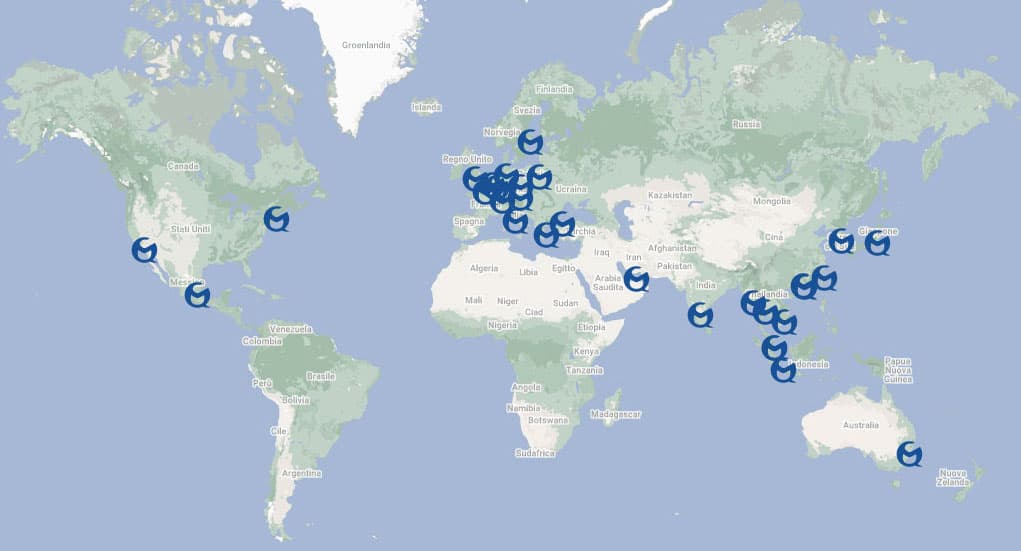 Map of Distributors MCQ Instruments
