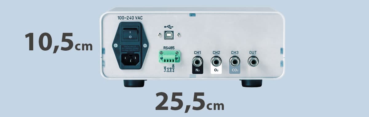 Gas Mixer for Cell Expansion System and incubator Back - MCQ Instruments