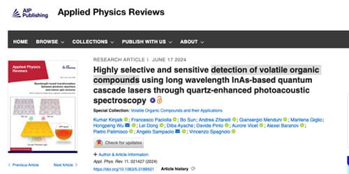 AIP PUBLISHING - Detection of volatile organic compounds