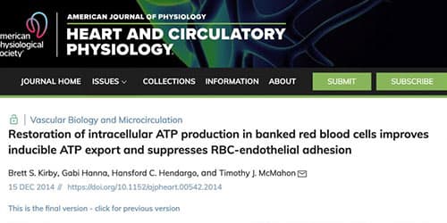 American Journal Physiology - Hypoxia and red blood cells studies
