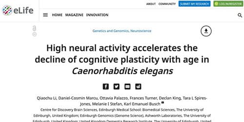 ELIFE – Decline of Cognitive with Age - O2 Concentration