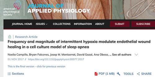 JAP – Scientific Paper – Cell Culture Model of Sleep Apnea