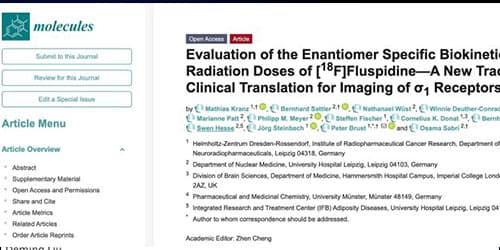 MOLECULES – Brain Receptors by Preclinical and Clinical Radiation Dosimetry Studies