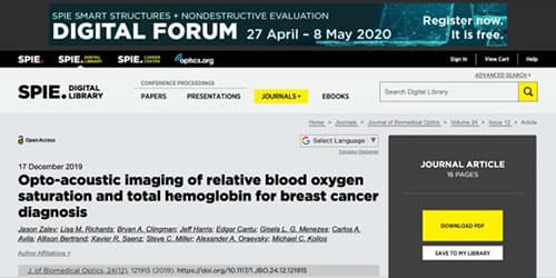 SPIE – Scientific Paper – Flow Control, Oxygenator, and Breast Cancer Diagnosis
