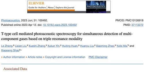 T-type cell mediated photoacoustic spectroscopy for simultaneous detection of multi-component gases based on triple resonance modality